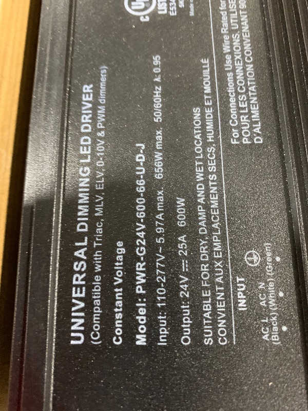 Photo 1 of EMITEVER Dimmable Led Driver, 600W AC 110V-277V to DC 24V Transformer, 5-in-1 Dimming: ELV/MLV/TRIAC / 0-10V / 1-10V / 10V PWM/Potentiometer, Waterproof IP67 and UL Listed