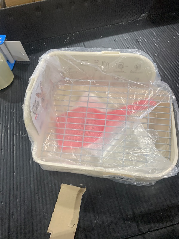 Photo 1 of Hamiledyi Rabbit Toilet Rat Litter Box Corner Bunny Potty Training Litter Box for Small Animals Rabbit Bunny Guinea Pig Chinchilla Ferret (11.4x9.1x6.3in)