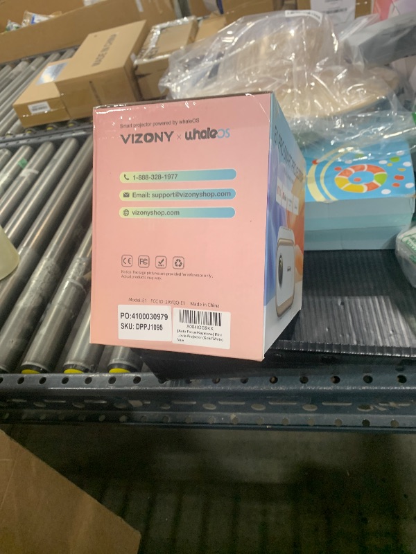 Photo 1 of VIZONY E1 Pro Netflix-Certified Smart Projector, 550 ANSI Lumens, WiFi Bluetooth, Auto Focus & Keystone, Native 1080P & 4K Support, Full-Sealed Optical Engine, Portable Home Theater for Indoor/Outdoor