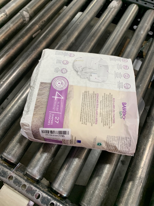 Photo 1 of Bambo Nature Hypoallergenic Baby Diapers, Eco-Labelled Sustainable Diapers, Enhanced Leakage Protection, Totally Chlorine-free, Skin Friendly, and Super Absorbent - Size 4 (27 Count)