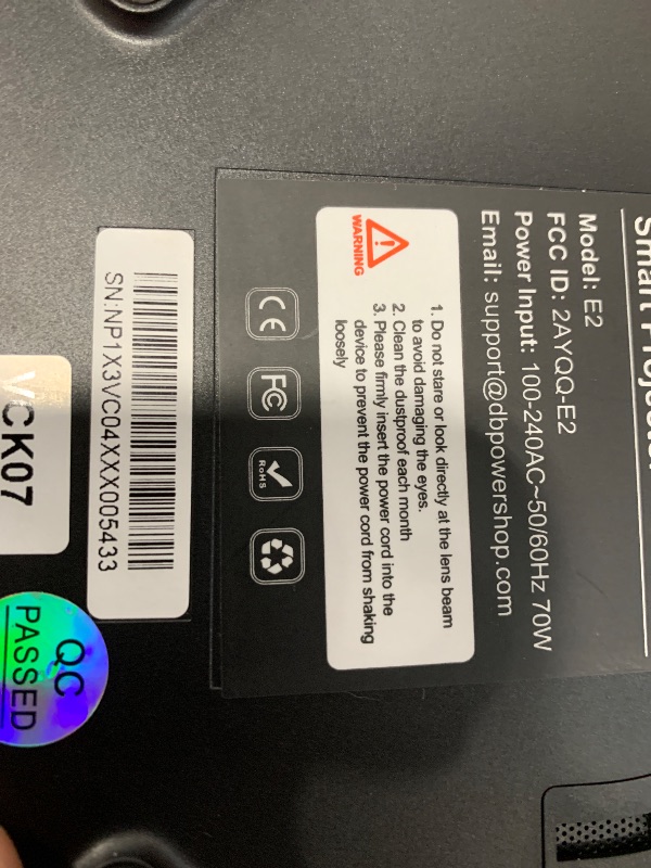 Photo 1 of [2025 Netflix-Official | 386+ Built-in Apps] DBPOWER E2 Smart Projector with WiFi and Bluetooth, Mini Projector 4K Support with Netflix, Youtube, Disney+, Hulu, Max, Crunchyroll w Portable Case