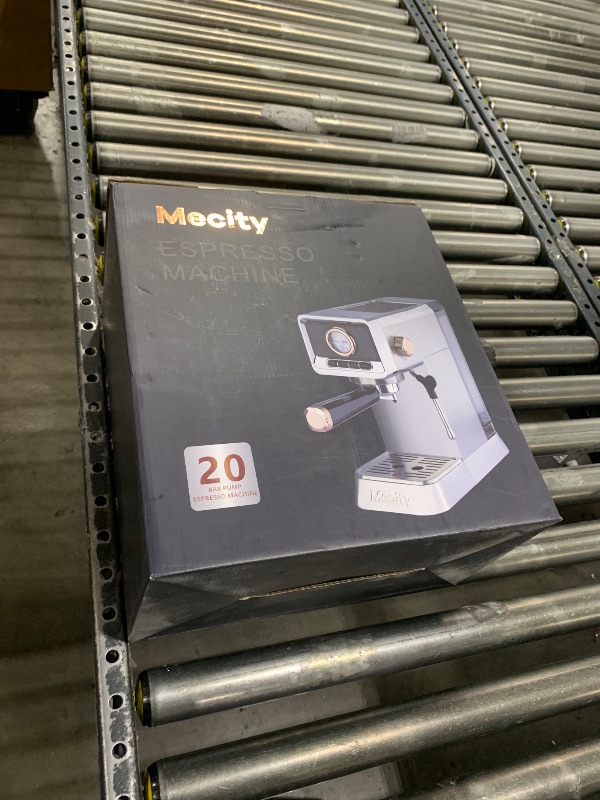 Photo 1 of Mecity 20 Bar Espresso Machine with Milk Frother, Brushed Stainless Steel Shell