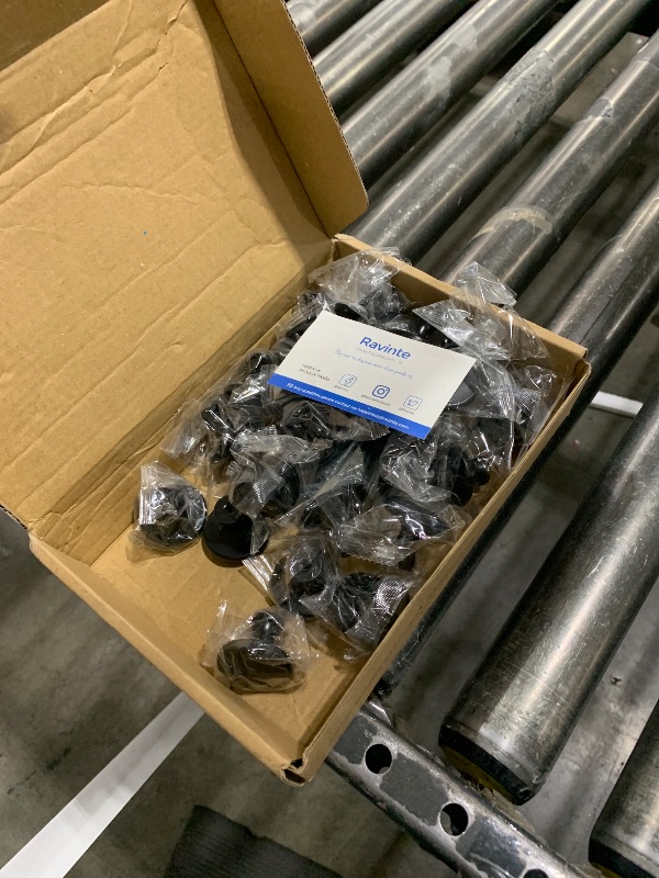 Photo 1 of Ravinte 25 Pack Matte Black Round Cabinet Hardware Knobs
