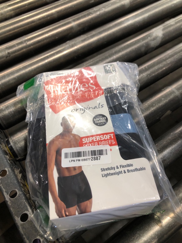Photo 1 of Hanes Men's Supersoft Underwear, Viscose from Bamboo, Trunks and Boxer Briefs, Black-Regular