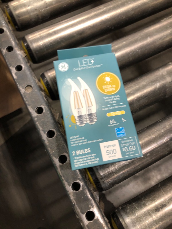 Photo 1 of GE LED+ CA11 Dusk to Dawn LED Light Bulbs, Automatic On/Off Outdoor Security Lights, Soft White, E26 Medium Base (2 Pack)