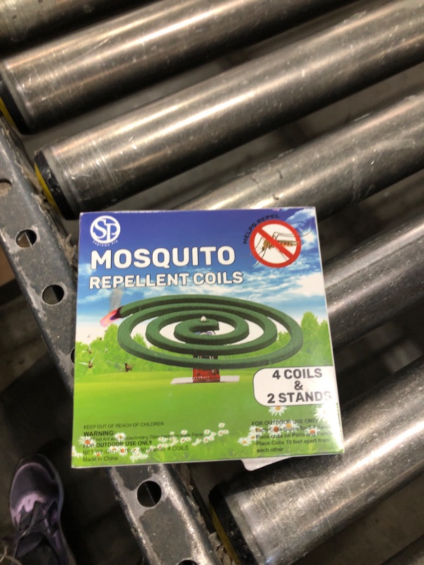 Photo 1 of 16 Coils Supreme Pro Mosquito Repellent Coils - Outdoor Use Reaches Up to 10 feet - Each Coil Burns for 5-7 Hours (Four Pack Contains 16 coils & 8 Coil Stands)