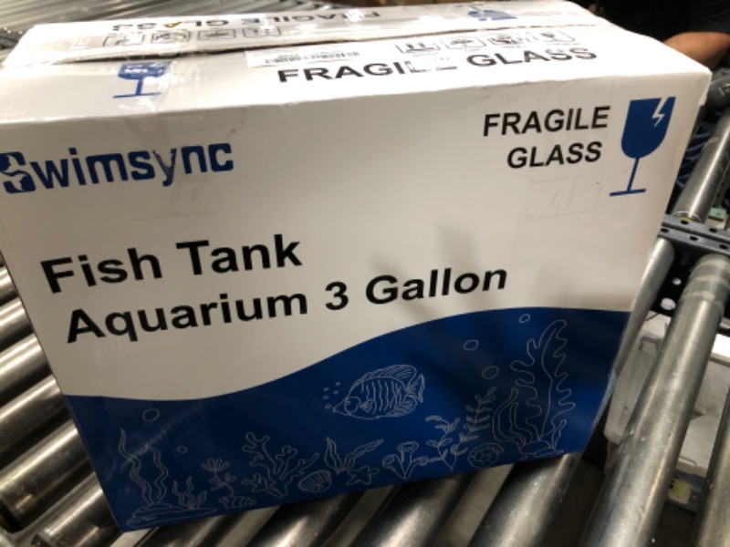 Photo 1 of Fish Tank Aquarium 3 Gallon, Smart Aquarium Kits - Silent Water Pump,Self Cleaning System,7 Color Lights,Temperature Display, Aromatherapy, Advanced Filtration