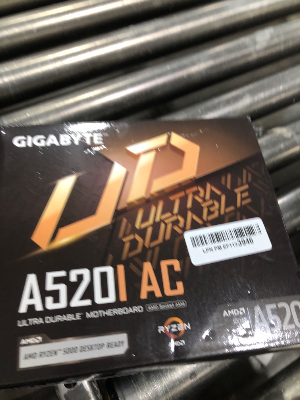 Photo 1 of Gigabyte A520I AC (AMD Ryzen AM4/Mini-ITX/Direct 6 Phases Digital PWM with 55A DrMOS/Gaming GbE LAN/Intel WiFi+Bluetooth/NVMe PCIe 3.0 x4 M.2/3 Display Interfaces/Q-Flash Plus/Motherboard)