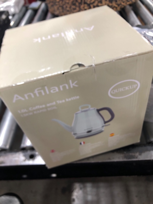 Photo 1 of Anfilank Electric Gooseneck Kettle, 1L 1500WFast Boil, 100% Stainless Steel BPA Free Pour-Over Coffee & Tea Kettle,Water Boiler with Auto Shut & Boil-Dry Protectio,Green