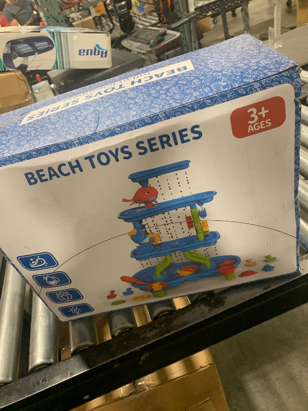 Photo 1 of BELLOCHIDDO Water Table for Kids Ages 4-8 - 4-Tier Splash Sand Table Water Toy - Summer Outdoor Beach Pool Backyard Garden Activity Sensory Playset - Outside Toys for Toddlers Boy Girl Age 3 4 5 6 7 8