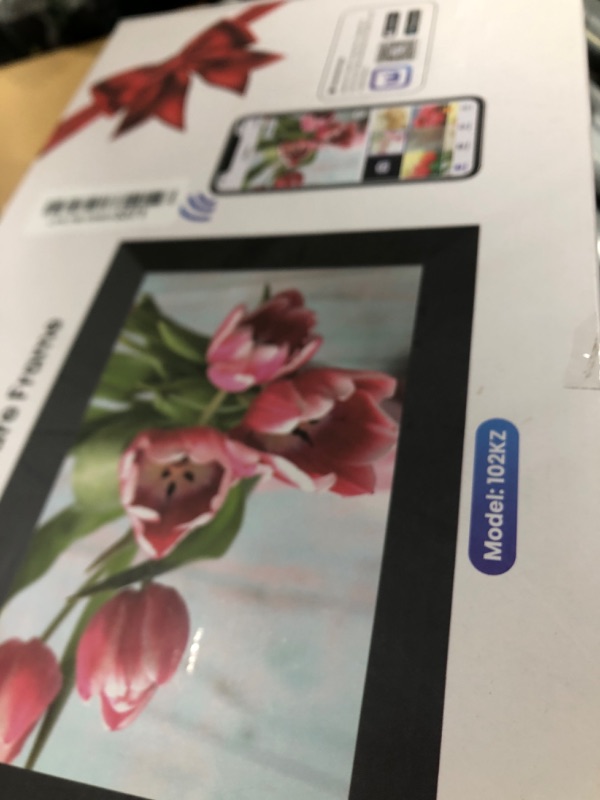 Photo 1 of BIGASUO 10.1 Inch WiFi Digital Picture Frame, IPS HD Touch Screen Cloud Smart Photo Frames with Built-in 32GB Memory, Wall Mountable, Auto-Rotate, Share Photos Instantly from Anywhere