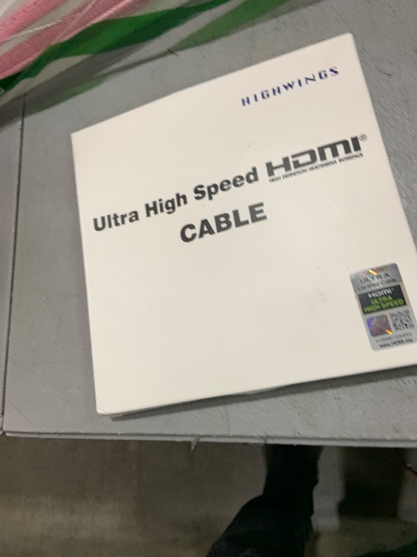 Photo 1 of Highwings 8K 10K 4K HDMI Cable 48Gbps 6.6FT/2M, Certified Ultra High Speed HDMI Cable Braided Cord-4K@120Hz 8K@60Hz, DTS:X, HDCP 2.2 & 2.3, HDR 10 Compatible with Roku TV/PS5/HDTV/Blu-ray