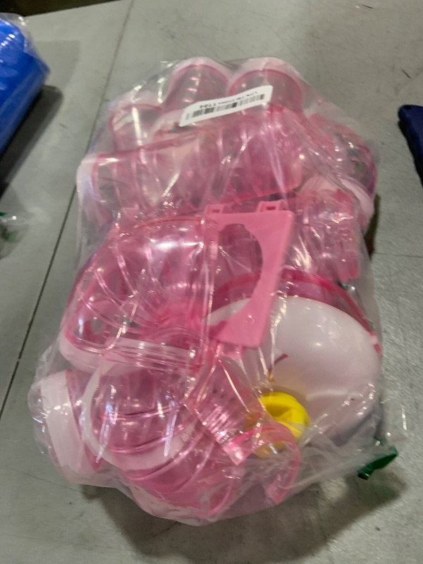 Photo 1 of IBEQUE 2 Hamster Tubes & Tunnel Kit, Transparent DIY Connecting Pipe & Accessories, Includes Hamster Wheel for Small Pets