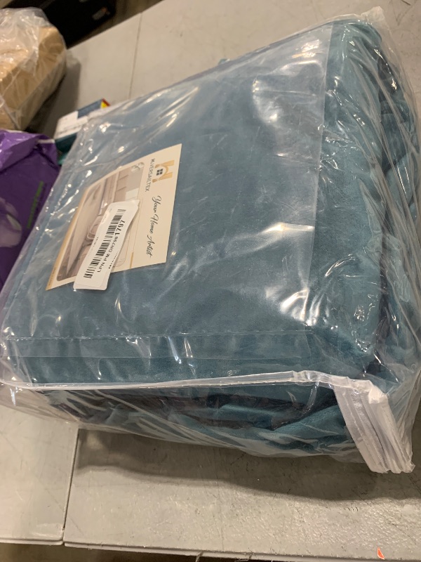 Photo 1 of H.VERSAILTEX Rich Velvet Stretch 2 Piece Chair Cover Chair Slipcover Sofa Cover Furniture Protector Couch Soft with Elastic Bottom Chair Couch Cover with Arms Width Up to 49 Inch(Chair,Peacock Blue)