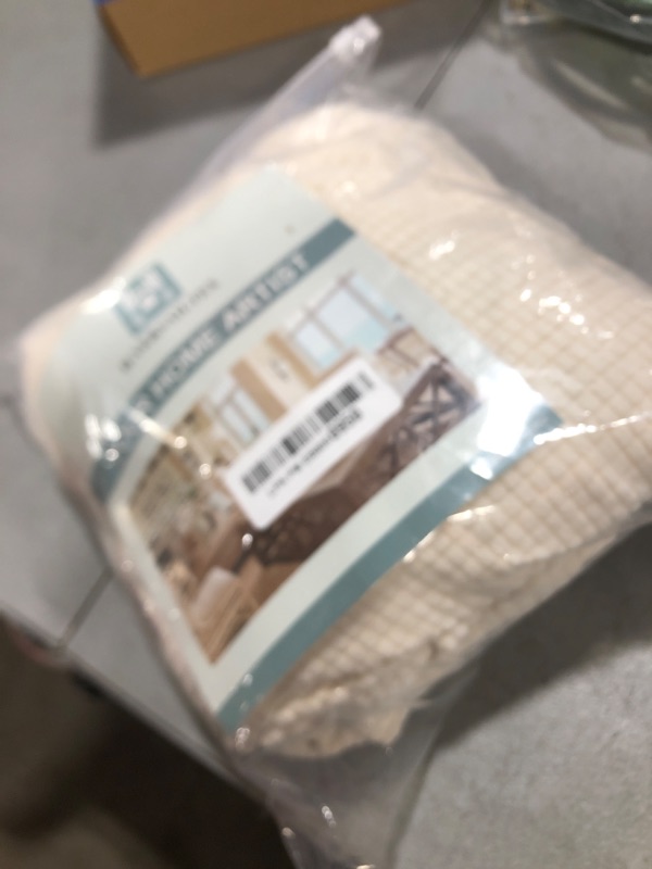 Photo 1 of H.VERSAILTEX Super Stretch Individual Seat Cushion Covers - Sofa & Couch Cushion Slipcover Sets - Thick Jacquard Textured Twill Fabric (3 Piece, Ivory)