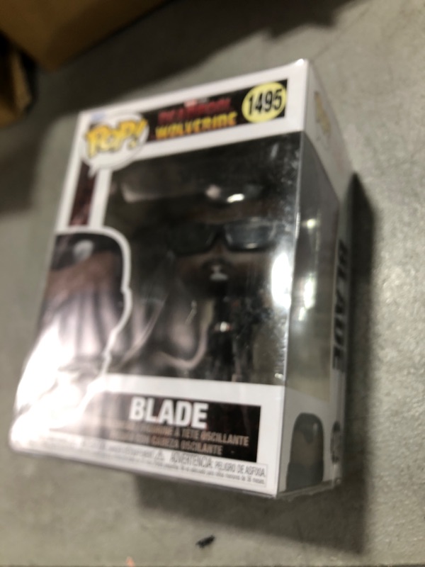 Photo 1 of POP Marvel: Deadpool & Wolverine Movie - Blade Funko Vinyl Figure (Bundled with Compatible Box Protector Case), Multicolor, 3.75 inches