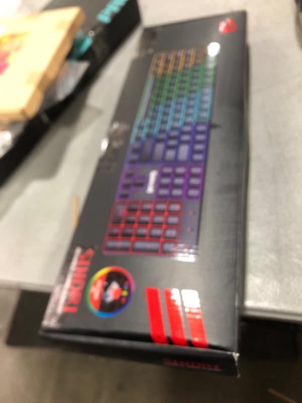 Photo 1 of Redragon Mechanical Gaming Keyboard Wired, 11 Programmable Backlit Modes, Hot-Swappable Red Switch, Anti-Ghosting, Double-Shot PBT Keycaps, Light Up Keyboard for PC Mac