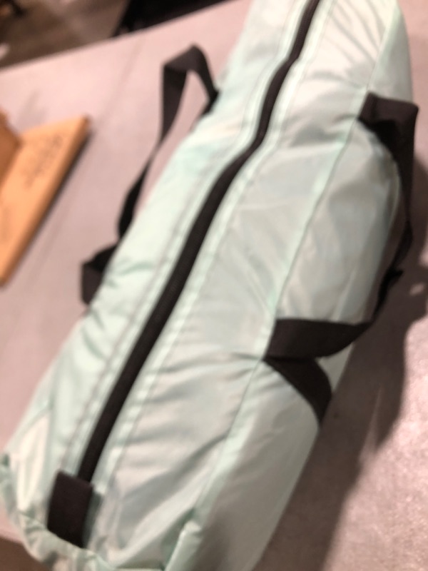 Photo 1 of NXONE Beach Tent Sun Shade Shelter for 4 Person with UV Protection, Extended Floor, 3 Mesh Roll Up Windows & 8.5mm Fiberglass Rods?Carry Bag Included (Mint Green)