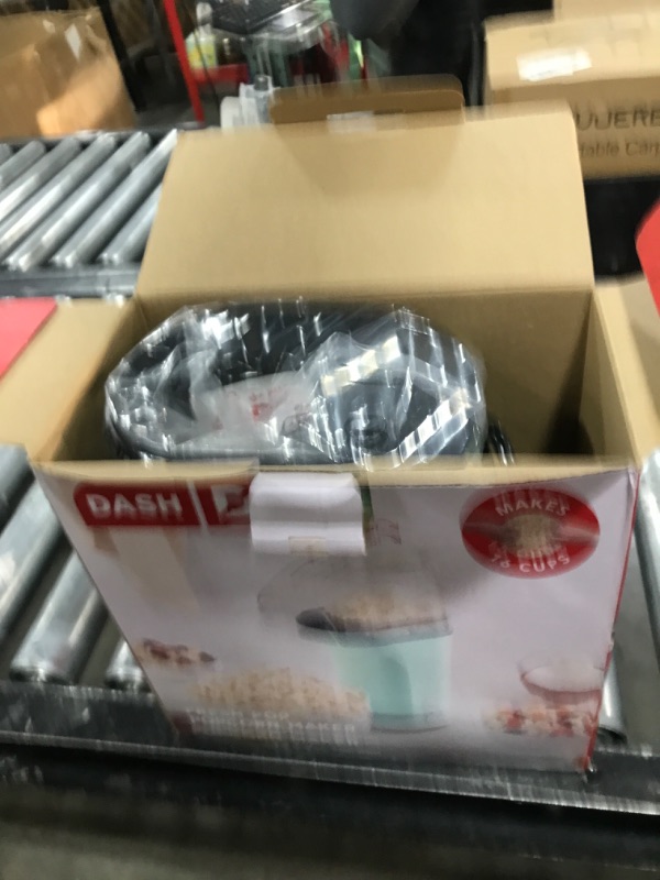 Photo 1 of DASH Hot Air Popcorn Popper Maker with Measuring Cup to Portion Popping Corn Kernels + Melt Butter, 16 Cups - Aqua