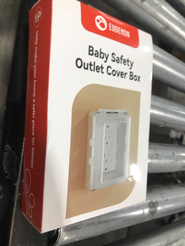Photo 1 of EUDEMON 1 Pack Updated Baby Safety Electrical Outlet Cover Box Childproof Plug Cover - More Space for Large Plugs Easy to Install & Use (White)