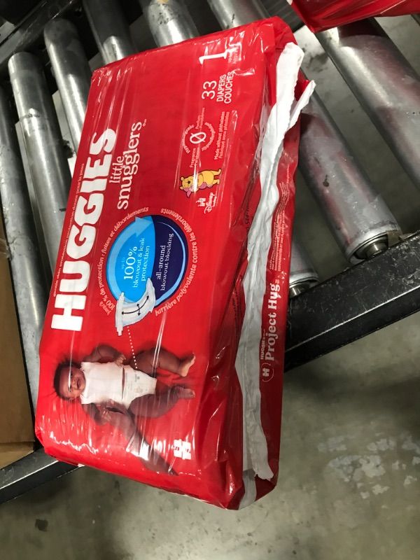 Photo 1 of Huggies Diapers size 1, 33 count