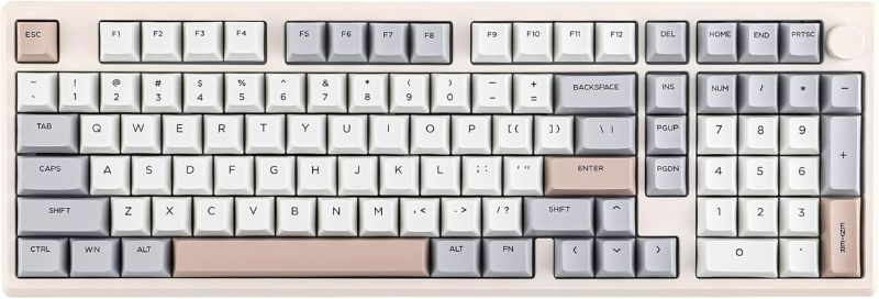 Photo 1 of EPOMAKER Galaxy100 QMK/VIA Wireless Gaming Keyboard, Aluminum Shell, Bluetooth/2.4Ghz/USB-C, Pre-Lubed Hot-Swappable Linear Switches, NKRO, RGB Backlit (Creamy White, Marble White Switch)
