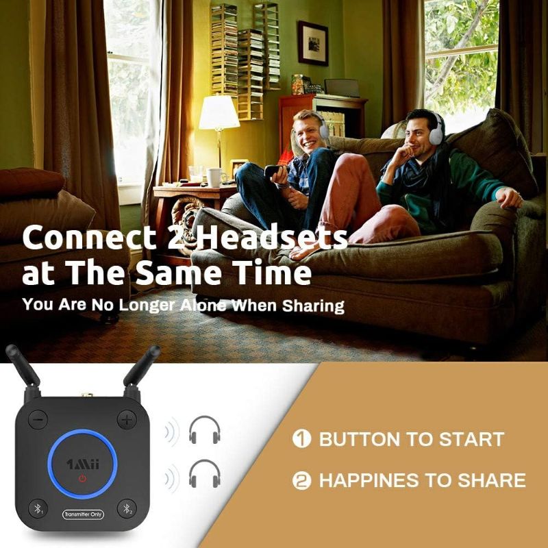 Photo 1 of 1Mii B06TX Bluetooth 5.2 Transmitter for TV to Wireless Headphone/Speaker, Bluetooth Adapter for TV w/Volume Control, AUX/RCA/Optical/Coaxial Audio Inputs, Plug n Play, aptX Low Latency & HD
