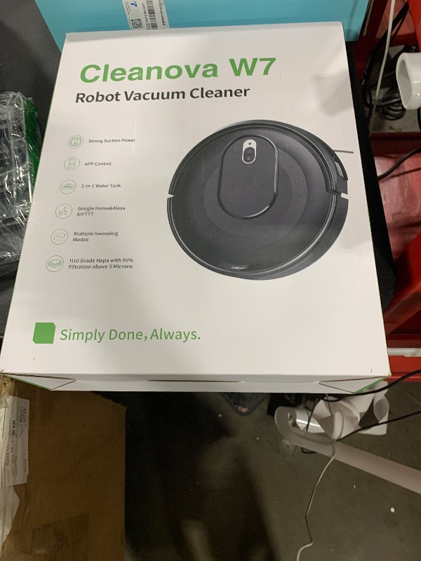 Photo 1 of PSUK W7 Robot Vacuum and Mop Combo, 2 in 1 Mopping Robotic Vacuum Cleaner with Watertank and Dustbin, Self-Charging, Slim, Max 120mins Runtime for Hard Floor, Carpet Cleaning