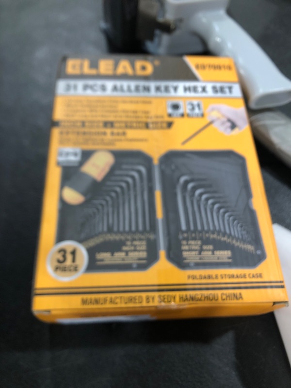 Photo 1 of ELEAD 31-Piece Hex Key Set - Allen Wrench Set, SAE and Metric Allen Keys MM(0.7mm-10mm) SAE(0.028"-3/8) Heat-Treated, Torque Handle, High Leverage, Long & Short Keys, Easy Organization