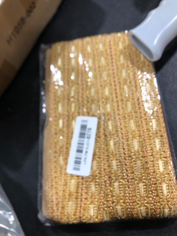 Photo 1 of uxcell 13 Yard Gimp Braid Trim 3/4 Inch Polyester Woven Braid Trim Upholstery Trim Decorative Gimp Trim for DIY Crafts Sewing Curtain Slipcover Costume, Gold