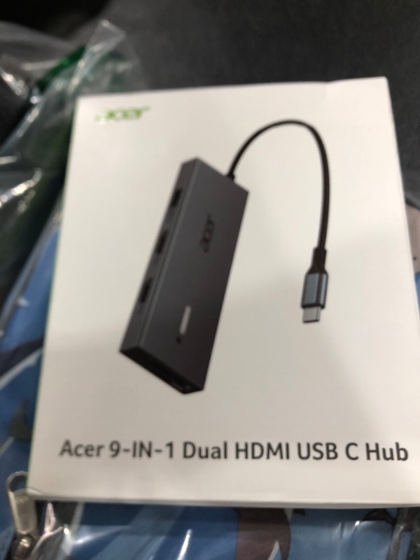 Photo 1 of Acer USB C Docking Station Dual HDMI Monitor, Laptop Multiport Adapter with 4K HDMI, USB A&C 3.0 Ports, SD/Micro SD, 100W PD Charging, USBC Dock Compatible with Mac/Acer/Dell XPS/HP/Surface etc