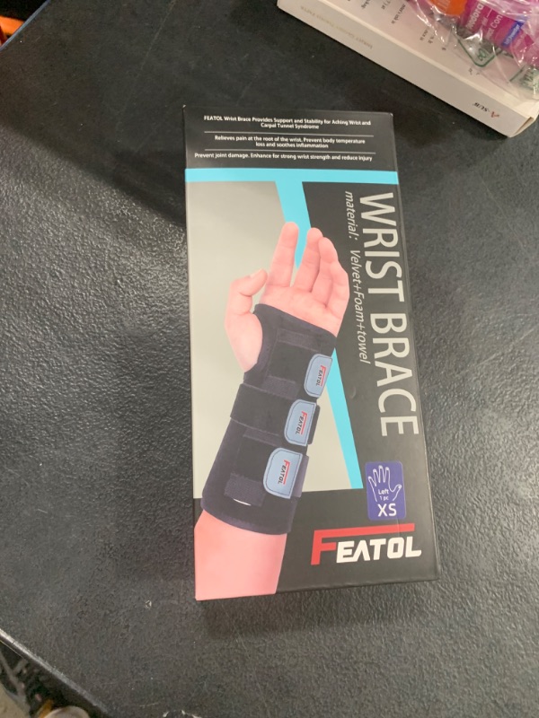 Photo 1 of FEATOL Wrist Brace for Carpal Tunnel, Adjustable Night Wrist Support Brace with Splints Right Hand, Large/X-Large, Hand Support for Arthritis, Tendonitis, Sprain, Injuries
