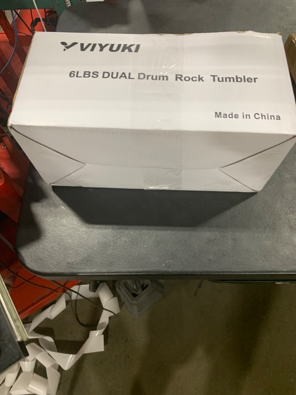 Photo 1 of VIYUKI 2025 Professional Rock Tumbler Kit - Double Drum 6LB Lapidary Polisher for Adults (Double Barrel), Includes Rough Gemstones, 8 Polishing Grits, Jewelry, Learning Guide, Great Stem Science Kit