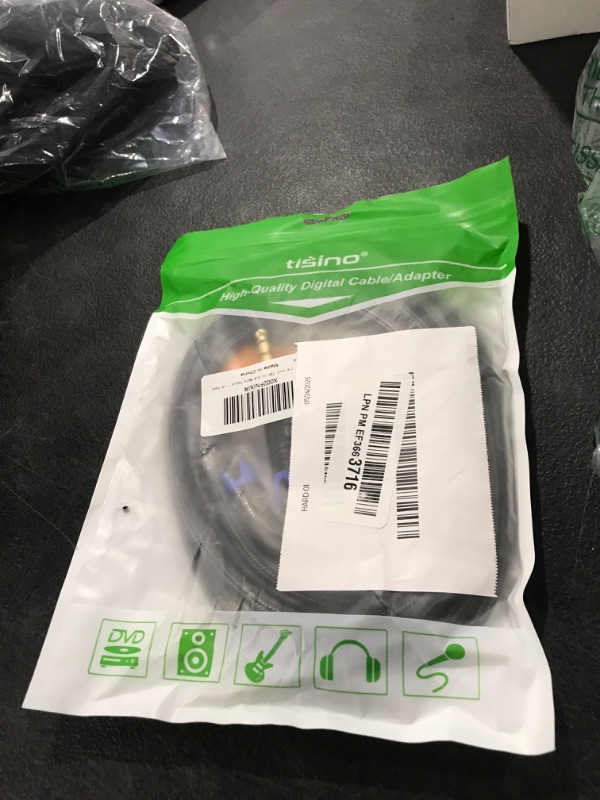 Photo 1 of Tisino 1/4 inch TRS Cable, Quarter inch 1/4 TRS to TRS Balanced Stereo Audio Cable Male to Male Pro Interconnect Cable, Nylon Braid - 10 FT
