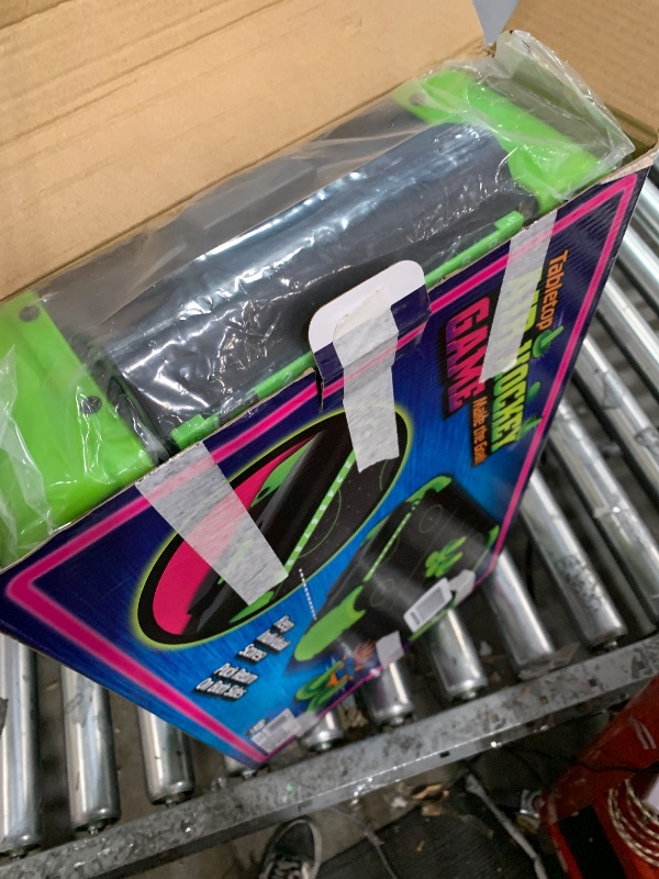 Photo 1 of 20"x12.25" NEON Wooden Tabletop AIR Hockey Game