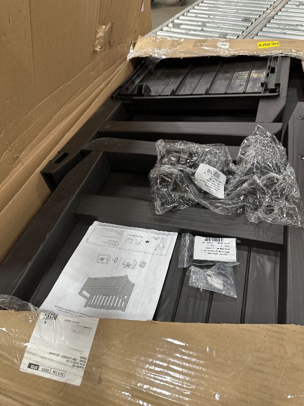 Photo 1 of ** PARTIAL SET, PARTS ONLY ** 
Keter Solana 70 Gallon Storage Bench Deck Box for Patio Furniture