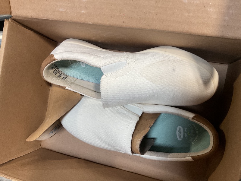 Photo 1 of Dr. Scholl's Shoes Women's Madison Slip On Fashion Sneaker, White Soft Canvas, 8 Wide