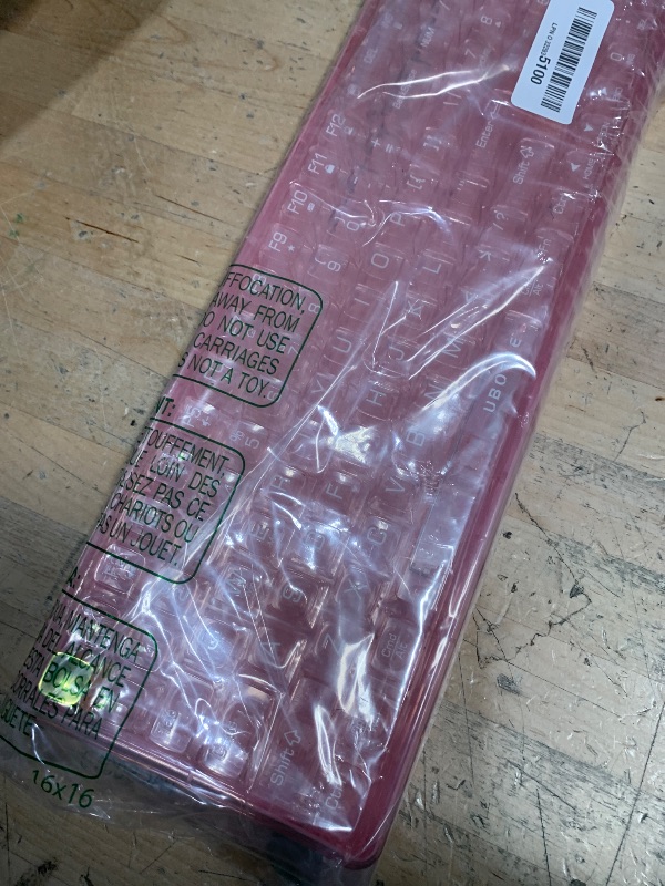 Photo 1 of ***(PARTS ONLY/ NON REFUNDABLE/ NO RETURNS OR REFUNDS)*** Missing mouse and USB**
Wireless Transparent Keyboard and Mouse Combo, UBOTIE Pink 100keys 2.4GHz USB Receiver Keyboard Mouse Set with Adjustable DPI Optical Mouse for PC Laptop