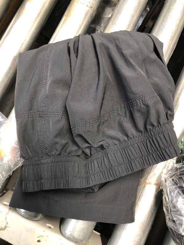 Photo 1 of (SMALL) TBMPOY Men's Hiking Running 7" Shorts with Pockets Athletic Outdoor Sports Gym Running Short Zipper Pockets Dark Grey/Green S