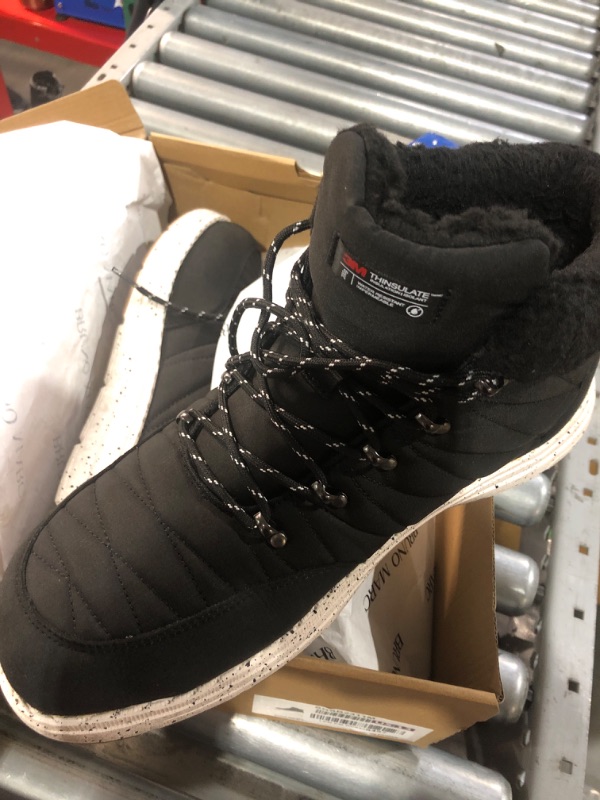 Photo 1 of **SOLES ARE DIRTY, LIGHTLY USED** Bruno Marc Men's Winter Boots Outdoor Cold-Weather Warm Lightweight Walking Boots,Black,Size 13