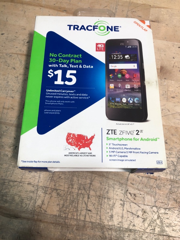 Photo 1 of ***(PARTS ONLY/ NON REFUNDABLE/ NO RETURNS OR REFUNDS)***Locked***
TracFone ZTE Z Five 2 4G LTE Prepaid Smartphone