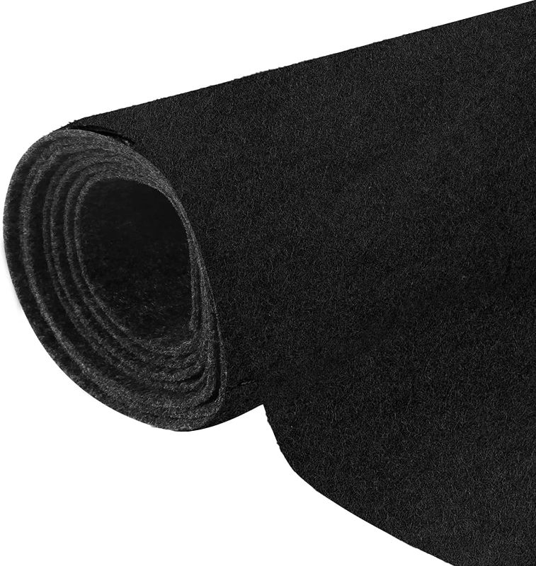 Photo 1 of 78"x90" Black Underfelt Carpet for Speaker, Sub Box Carpet, Auto, RV, Boat, Marine, Truck, Car Trunk Felt Fabric Material
