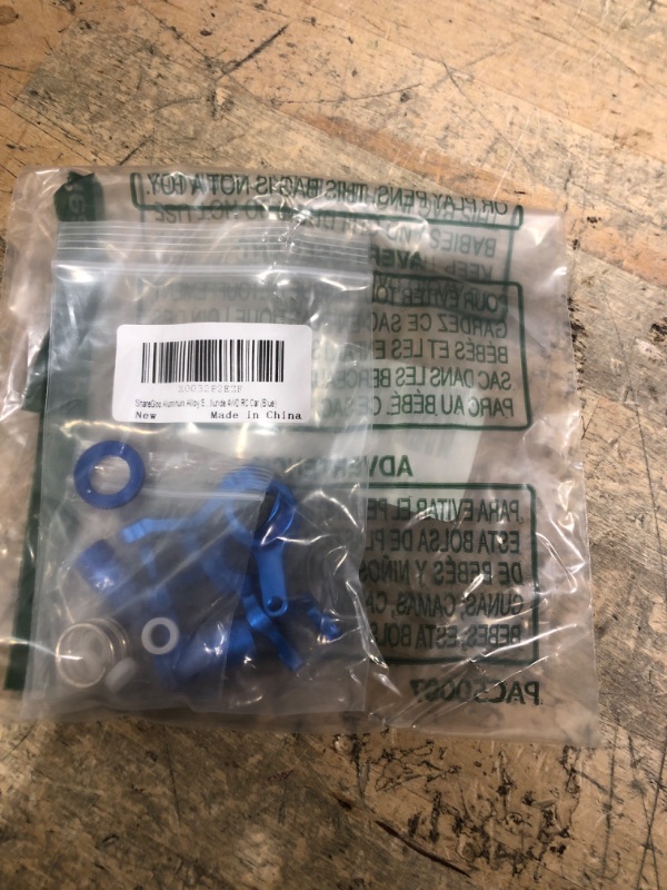 Photo 1 of ShareGoo Aluminum Alloy Steering Bellcranks & Servo Saver Spring Compatible with Traxxas 1/10 4x4 Slash Stampede Telluride 4WD RC Car (Blue)
