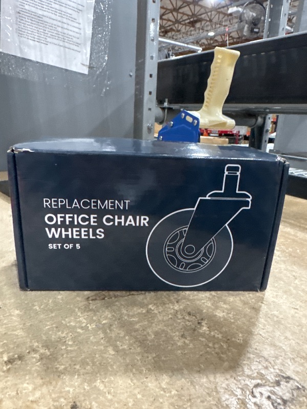Photo 1 of Lifelong Original Office Chair Wheels (As Seen On CNN) Replacement Rubber Chair Casters for Hardwood Floors and Carpet, Set of 5, Heavy Duty Casters for Chairs to Replace Office Chair Mats - Fits 98%