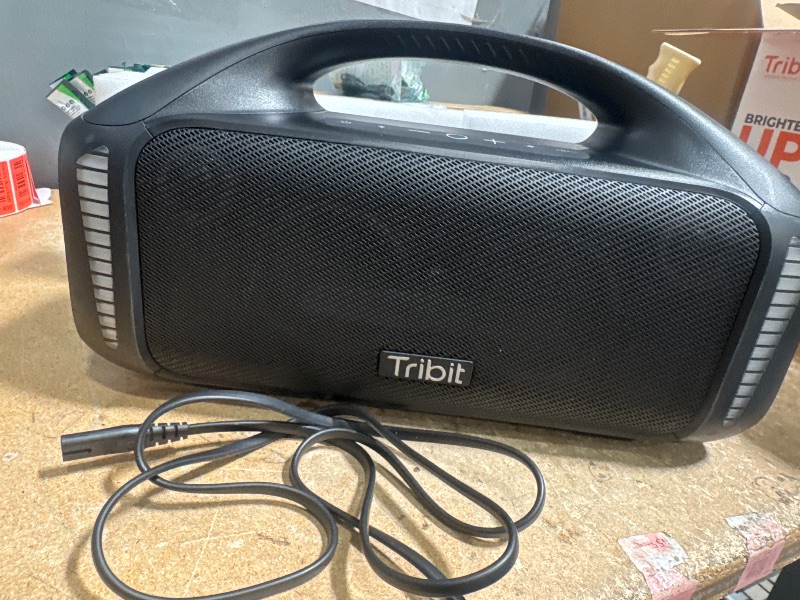 Photo 1 of *POWERS ON* Tribit StormBox Blast Portable Speaker: 90W Loud Stereo Sound with XBass, IPX7 Waterproof Bluetooth Speaker with LED Light, Bluetooth 5.3&TWS, Custom EQ, 30H Playtime for Outdoor