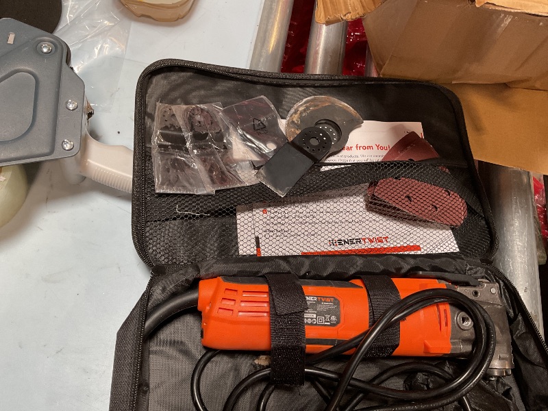 Photo 1 of ENERTWIST Oscillating Tool, 4.2 Amp Oscillating Multitool Kit with 5° Oscillation Angle, 6 Variable Speed, 31pcs Saw Accessories, Auxiliary Handle and Carrying Bag, ET-OM-500