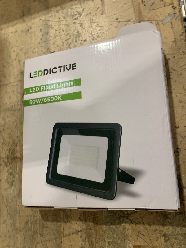 Photo 1 of 1 Pack 50W Super Bright Flood Light Outdoor, 5000LM LED Work Light with 5.9FT Plug, IP65 Waterproof 6000K Daylight White Outside LED Flood Light with 180Adjustable Bracket for Garage, Yard
