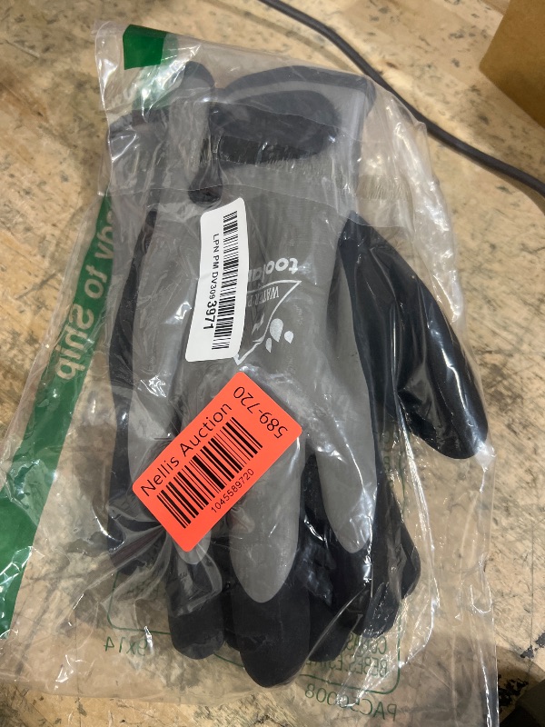 Photo 1 of 100% Waterproof Gloves for Men and Women, Winter Work Gloves for Cold Weather, Touchsreen, Thermal Insulated Freezer Gloves, With Grip, Grey, Large