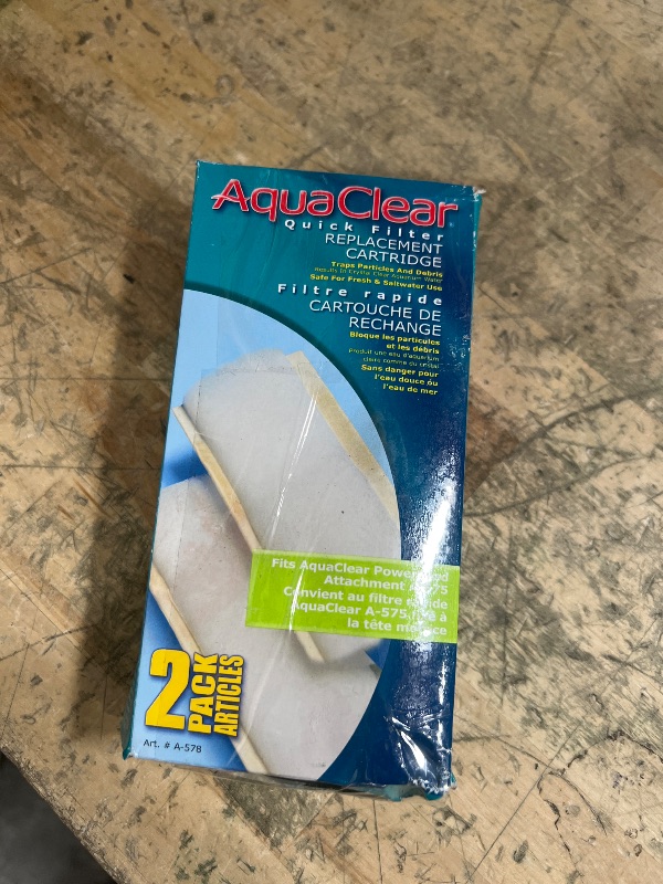 Photo 1 of (4 Pack) AquaClear Quick Filter Refill Cartridge for Powerhead Attachment A575, 2 Cartridges each