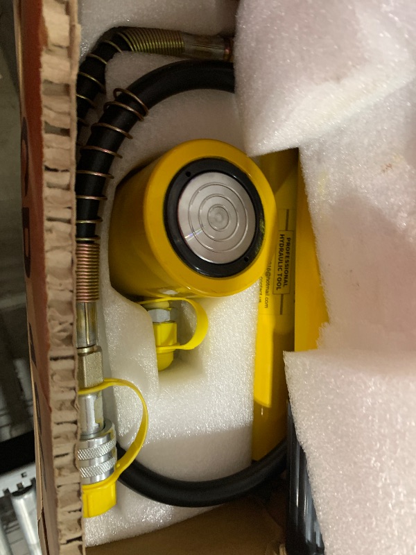 Photo 1 of NEWTRY 20 ton Hydraulic Ram Jack Cylinder and CP-180 Hand Hydraulic Pump Short Type 2” Stroke Porta Power Ram (20 ton Jack+ Manual Pump)